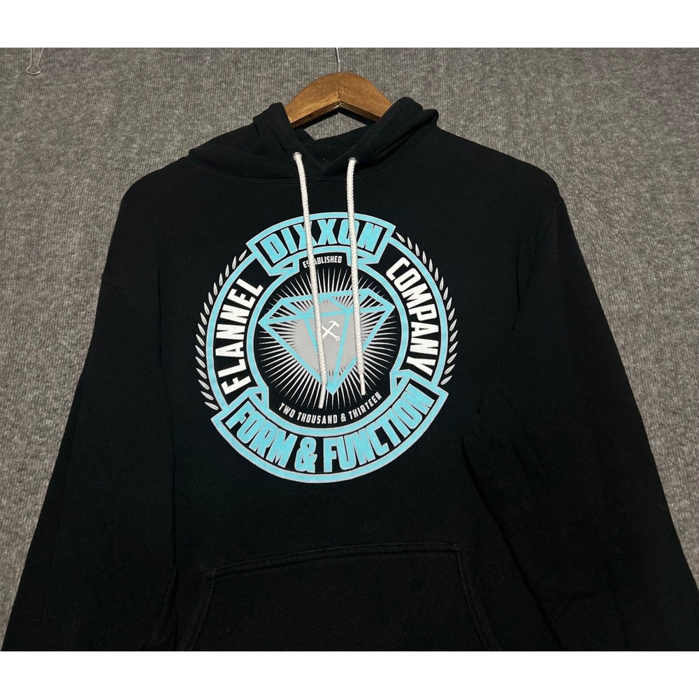 Dixxon flannel company hoodie black size medium drawstring casual pullover